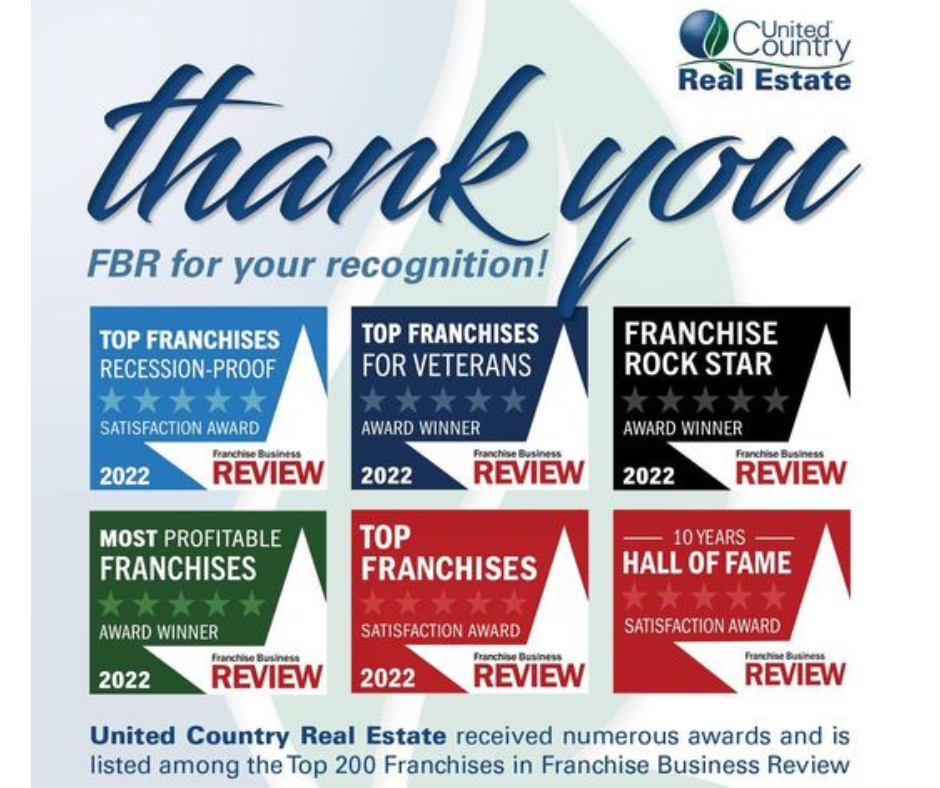 UNITED COUNTRY RECOGNIZED AS TOP FRANCHISE FOR 10TH CONSECUTIVE YEAR